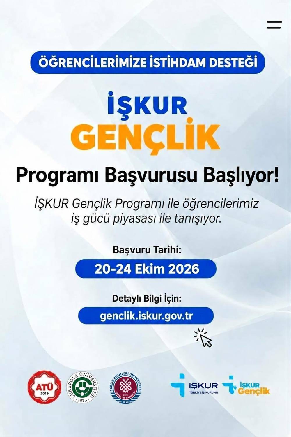 İŞKUR GENÇLİK PROGRAMI BAŞVURULARI